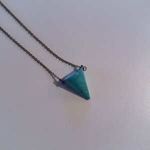 Charlotte Russe Turquoise Stone Pendant Necklace